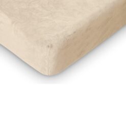 beige hoeslaken van velours