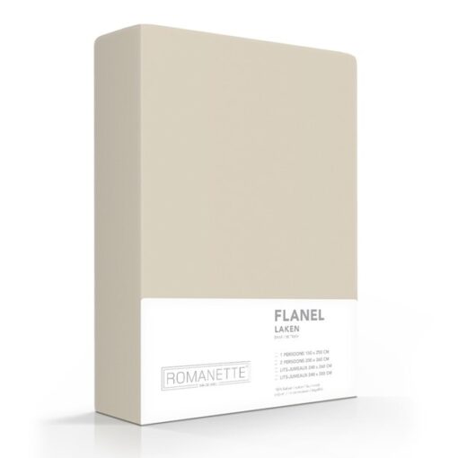 Romanette Laken Flanel Zand