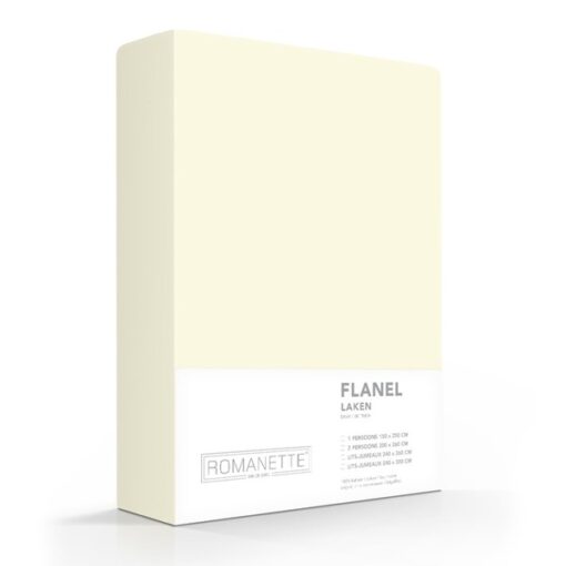 Romanette Laken Flanel Ivoor