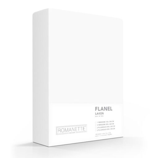 Romanette Laken Flanel Wit