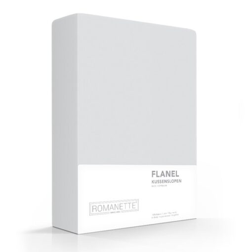 Romanette Set Kussenslopen Flanel Zilver - 60 x 70 cm