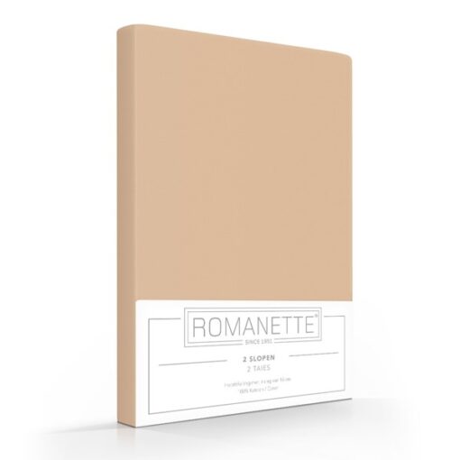 Romanette Kussenslopen Katoen Camel  60 x 70 cm