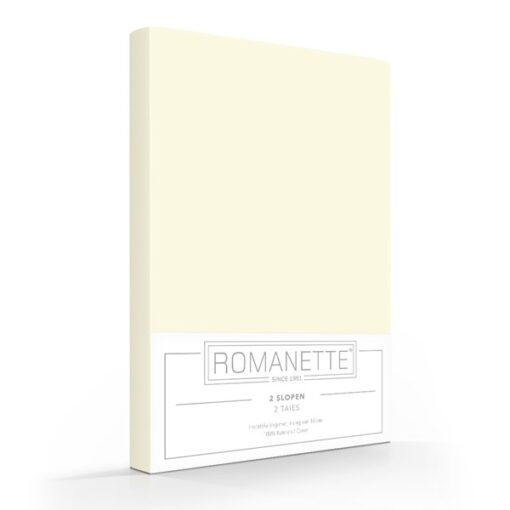 Romanette Kussenslopen Katoen Ivoor  60 x 70 cm