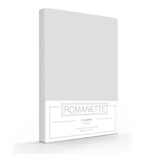 Romanette Kussenslopen Katoen Zilver 60 x 70 cm