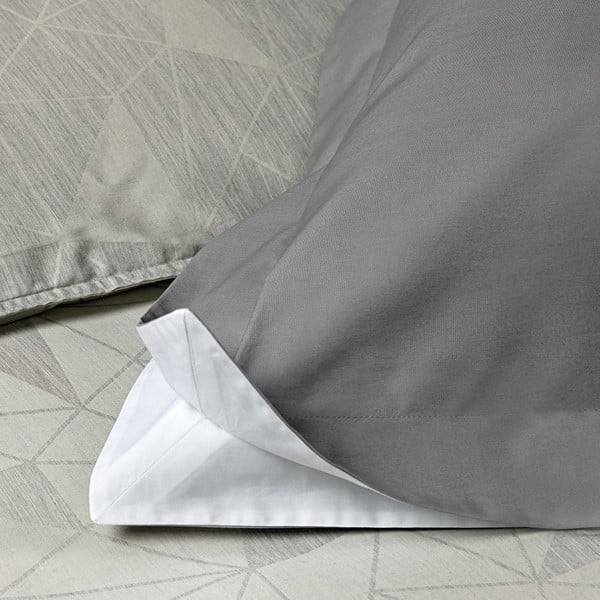 Dommelin Dekbedovertrek Sweet Middengrijs Percal 400TC - 260 x 200/220 cm - Afbeelding 2
