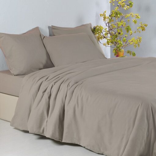 Dommelin dekbedovertrek - Flanel Taupe