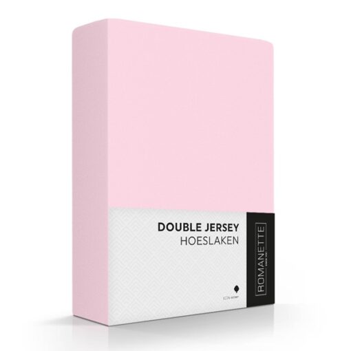 Romanette hoeslaken Double Jersey Lichtroze