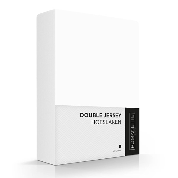 Hoeslaken Double Jersey Wit Bestel bij Slaaptevreden