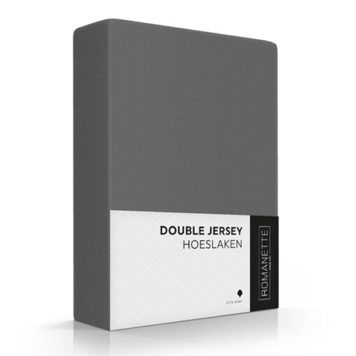 Romanette Hoeslaken Double Jersey Antraciet