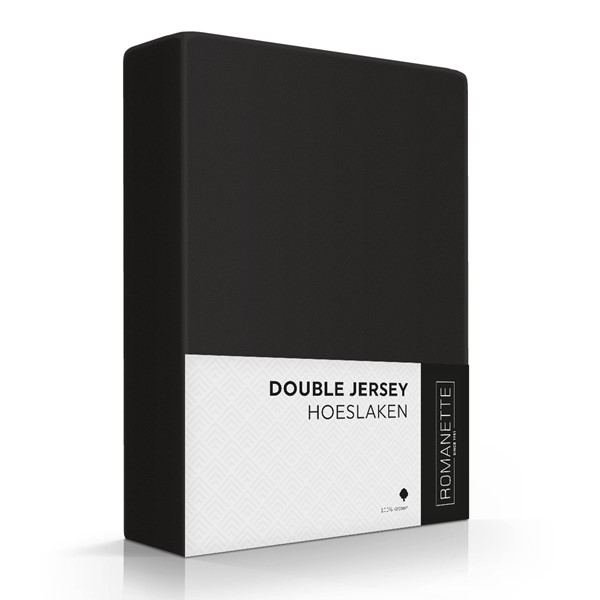 Romanette Double Jersey Zwart - Bestel op Slaaptevreden