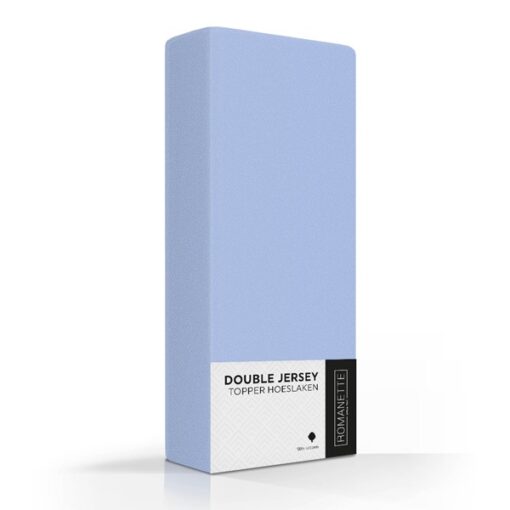 Romanette Topper Hoeslaken Double Jersey Blauw