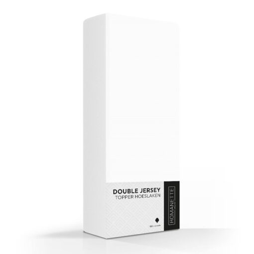 Romanette Topper Hoeslaken Double Jersey Wit