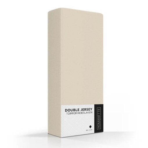 Romanette Topper Hoeslaken Double Jersey Camel