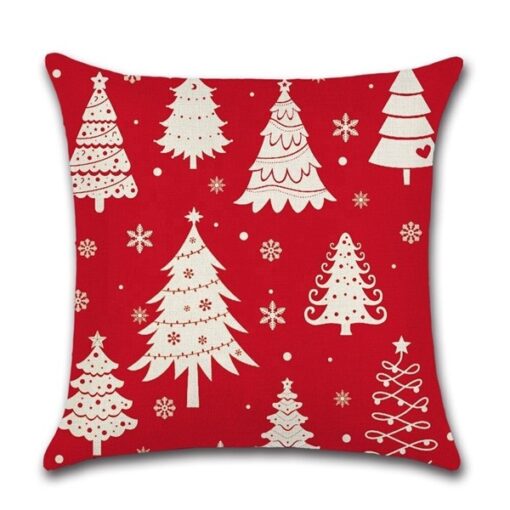 Kerst Sierkussen - Dennenboom Rood