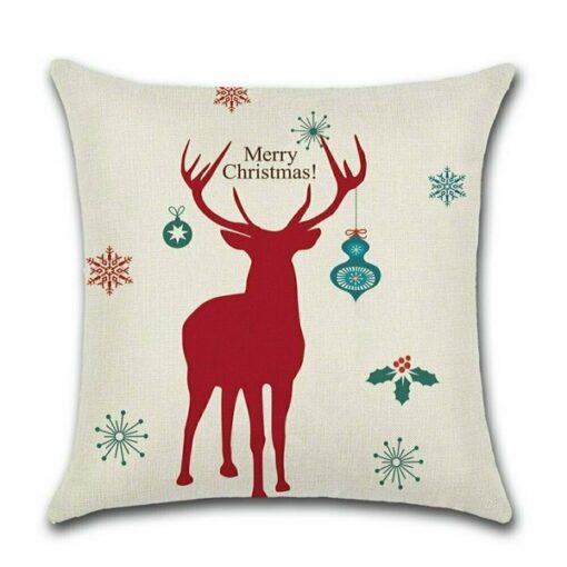 Kerst Sierkussen - Rendier Wit