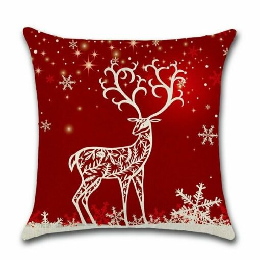 Kerst Sierkussen - Rendier rood