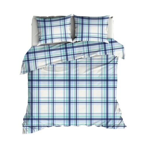 Outlet Romanette Dekbedovertrek Katoen Flair Blauw 140 x 200/220 cm