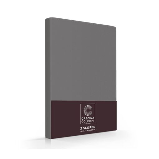 Set Cascina Colorini Kussenslopen Percal - Antraciet