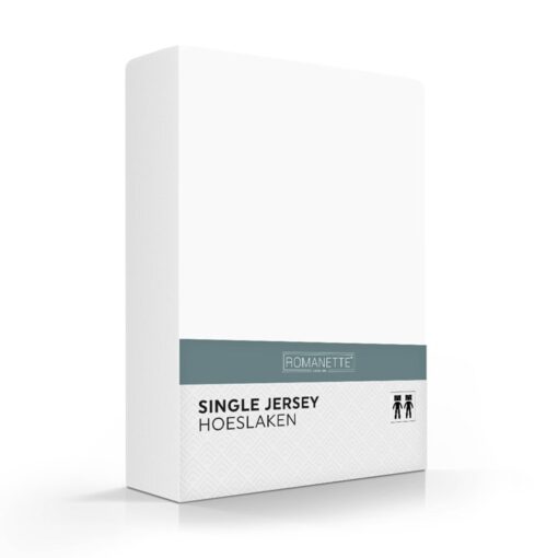 Romanette Hoeslaken Single Jersey Wit