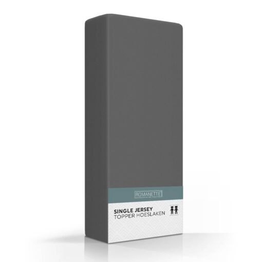Romanette Topper Hoeslaken Single Jersey Antraciet
