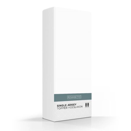 Romanette Topper Hoeslaken Single Jersey Wit