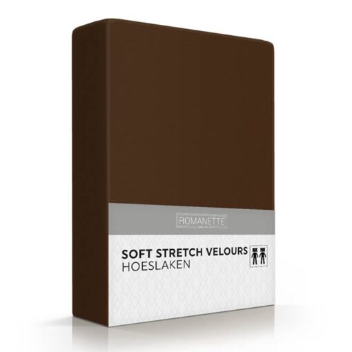 Romanette Hoeslaken Velours Bruin