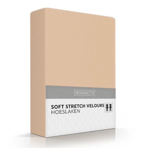 Romanette Hoeslaken Velours Beige