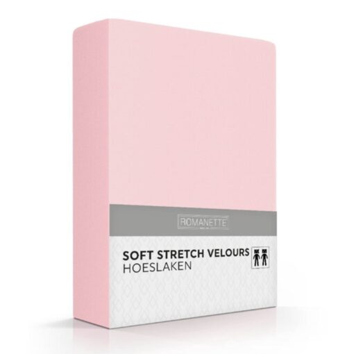 Romanette Hoeslaken Velours Roze