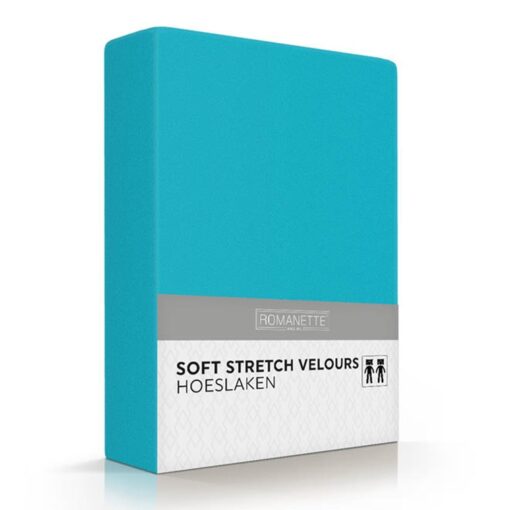Romanette Hoeslaken Velours Petrol