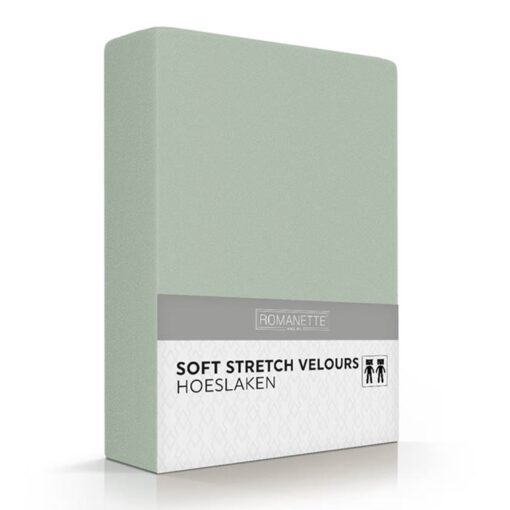 Romanette Hoeslaken Velours Groen