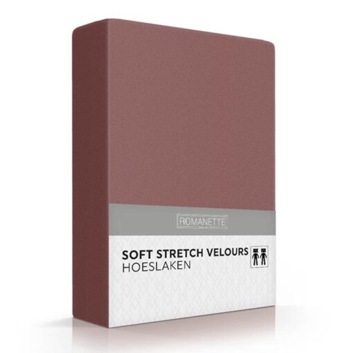 Romanette Hoeslaken Velours Taupe