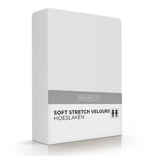 Romanette Hoeslaken Velours Zilver