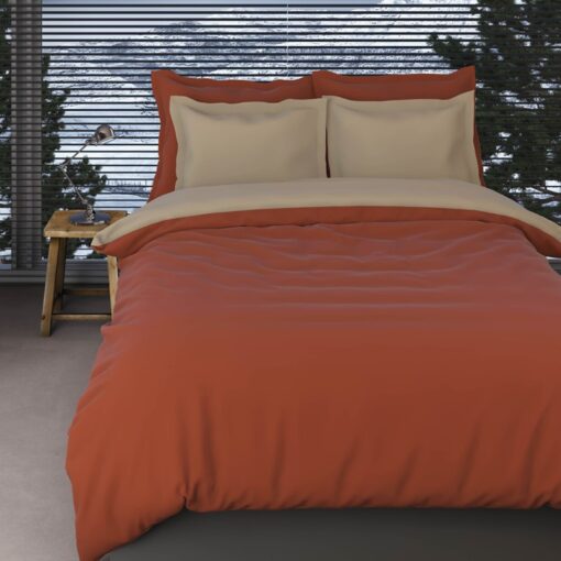 Romanette Dekbedovertrek Flanel Comtesse Rooibos - Zand
