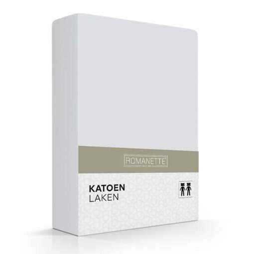 Romanette Laken Katoen Zilver