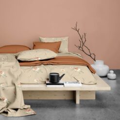 Satin Dor Dekbedovertrek Zabina - Beige Terra