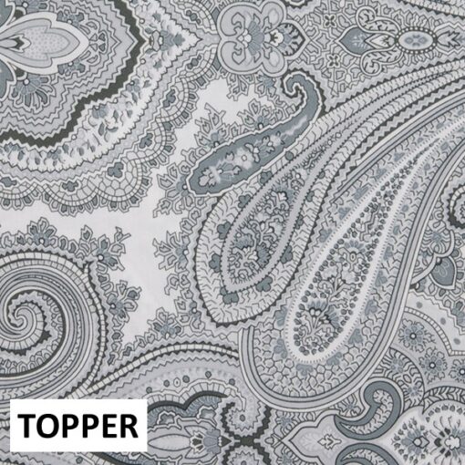 Dommelin Topper Hoeslaken Satijn 400TC - Dessin Pordoi Grijs