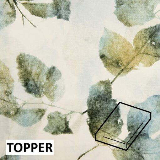 Dommelin Topper Hoeslaken Satijn 400TC - Dessin Fall Spargroen