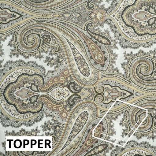 Dommelin Topper Hoeslaken Satijn 400TC - Dessin Pordoi Beige
