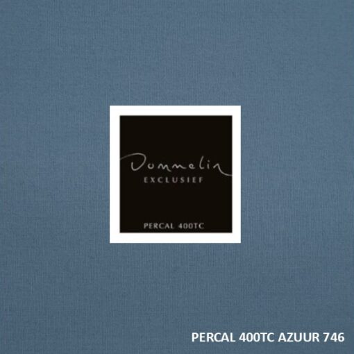 Dommelin Hoeslaken Percal 400TC Azuur Blauw