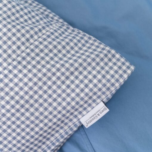 Town Country - Kussensloop Gingham - Old Blue