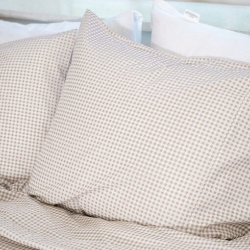 Town Country Kussensloop Gingham Taupe