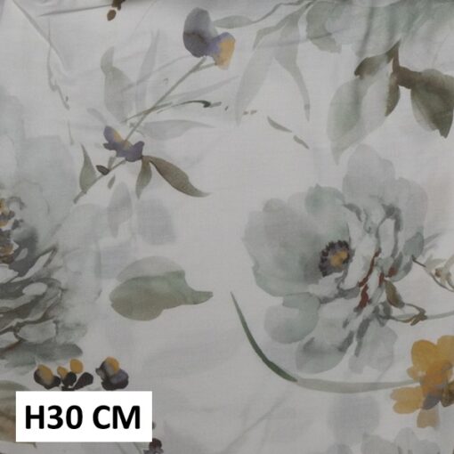 Dommelin Hoeslaken Satijn 400TC - Dessin Camelia Grijs