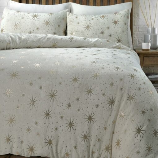 Sleeptime Dekbedovertrek Glamour Stars Creme 240 x 200/220 cm