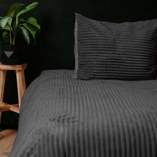 Sleeptime Dekbedovertrek Teddy Antraciet 240 x 200/220 cm