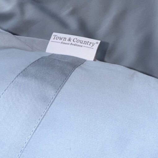 Town Country Kussensloop Boston Satijn Jeans Blue - 60 x 70 cm