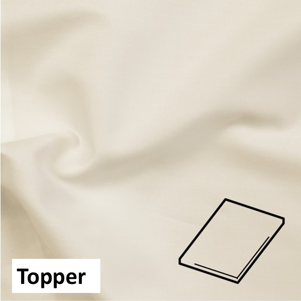 Dommelin Topper Hoeslaken Satijn 400TC - Dessin Charmosa Ecru