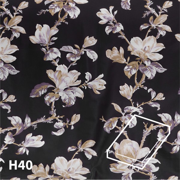 Dommelin Hoeslaken Satijn 400TC - 40 cm hoog - Magnolia Zwart