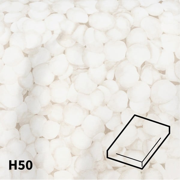 Dommelin Hoeslaken Satijn 400TC - 50 cm hoog - Perle