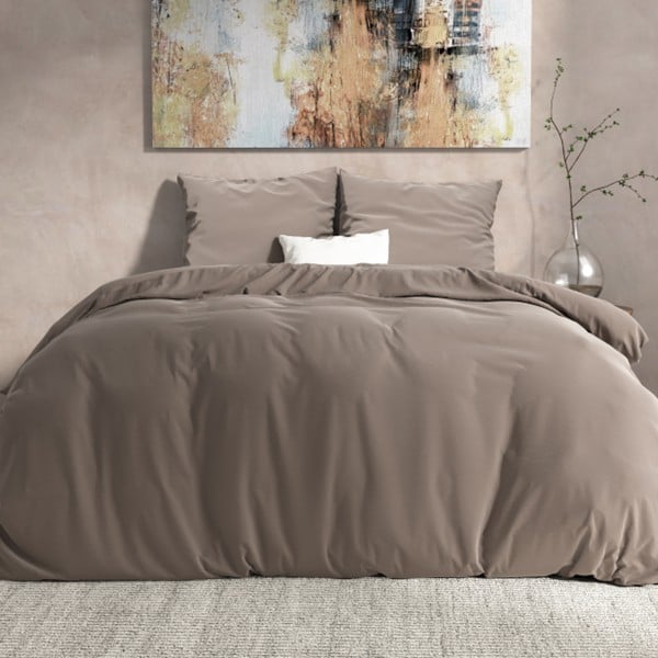 Dekbedovertrek Flanel Taupe 240 x 220 cm