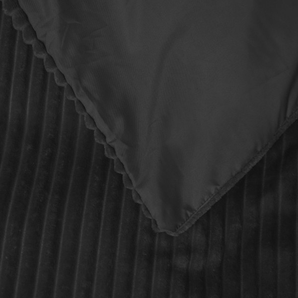 Sleeptime Dekbedovertrek Teddy Rib - Zwart 240 x 200/220 cm - Afbeelding 3